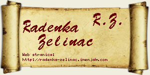 Radenka Zelinac vizit kartica
